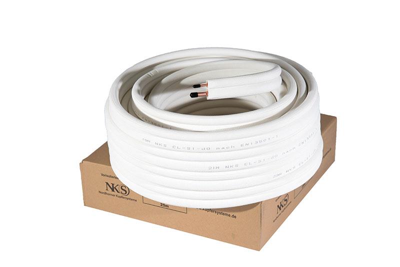 Duo-Kupferrohr isoliert, Kältemittelleitung 6/10 x 1,0 mm