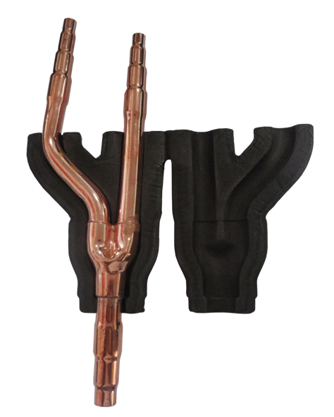 Kupfer Y-Kältemittelverteiler 22|18|16|12 mm