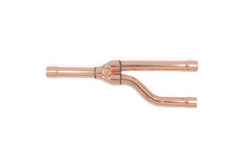 Kupfer Y-Kältemittelverteiler 3 x 22 mm