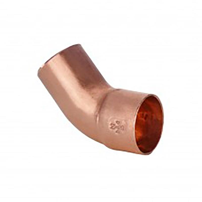 Kupfer Bogen 45°, 89 mm, i/a